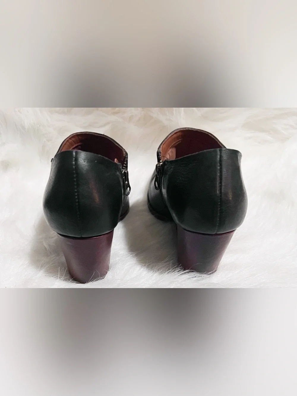 Kork Ease Natalya Leather Wedge Zip Ankle Boots Booties Size 9